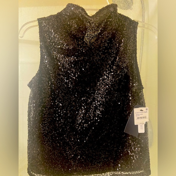 Melrose and Market Tops - Melrose and Market: black sequined top